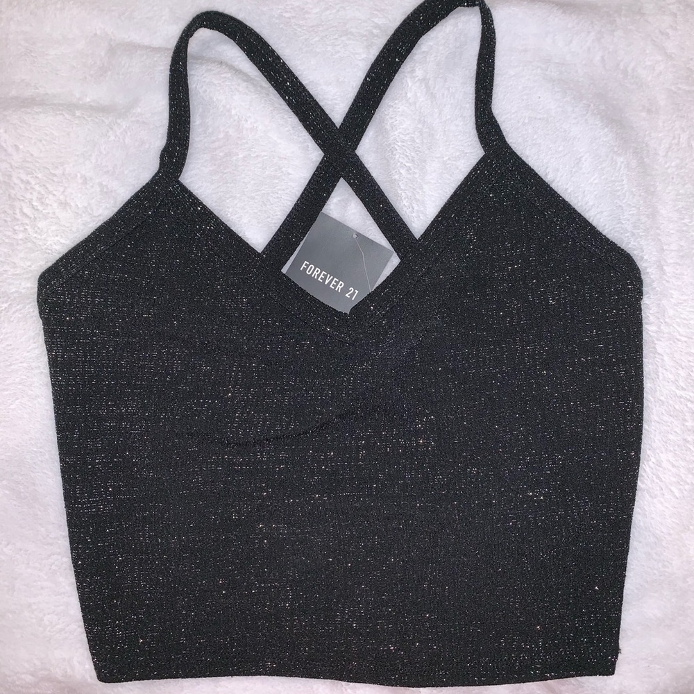 Forever 21 sparkly crop